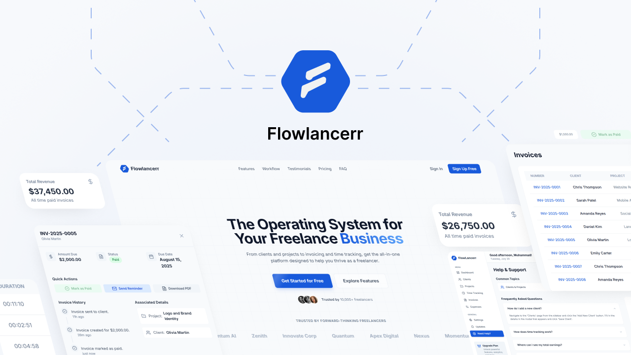 Flowlancerr Dashboard Preview